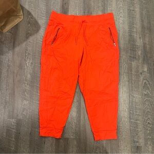 Athleta orange pull on trousers size 20